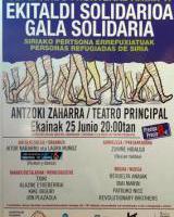 Gala solidaria por las personas refugiadas / Ekitaldi solidarioa errefuxiatuen alde