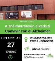 Hitzaldia / Charla: Alzheimerrarekin Elkarbizi / Convivir con el Alzheimer