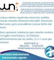 Fundación Why Noten Premiazko Boluntariotza